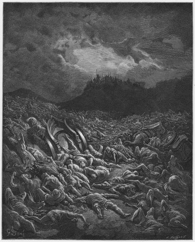 Distruzione degli eserciti degli Ammoniti e dei Moabiti da Gustave Dore